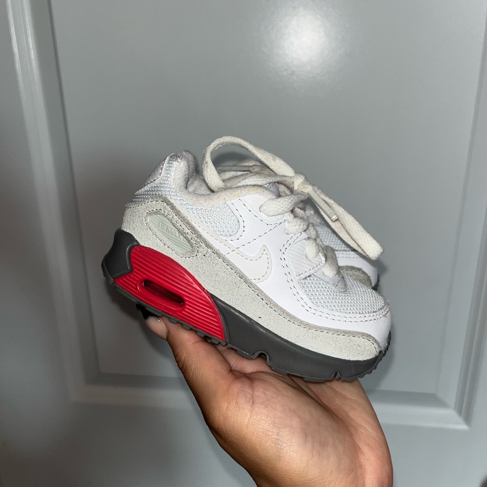Nike Kids White and Red Sneakers